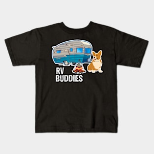 Corgi Dog Rv Buddies Pet Lovers Funny Camping Camper Kids T-Shirt